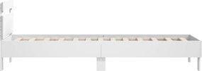 vidaXL Σκελετός Κρεβατιού Λευκό 80 x 200 cm Επεξεργασμένο Ξύλο
