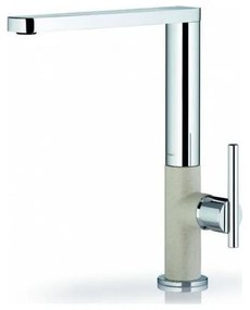Pyramis Grazia Elegant Μπαταρία Κουζίνας Αναμεικτική Χρωμέ-Beige Με Κεραμικό Δίσκο