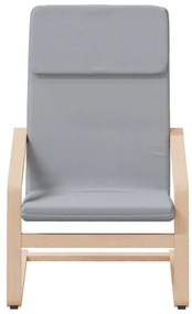 vidaXL Πολυθρόνα Relax Ανοιχτό Γκρι Υφασμάτινη με Υποπόδιο