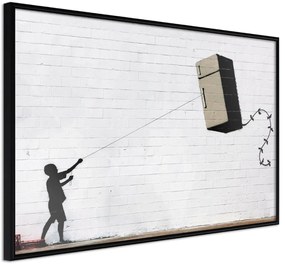 Αφίσα - Banksy: Fridge Kite - 45x30 - Μαύρο - Χωρίς πασπαρτού