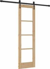 vidaXL Συρόμενη Πόρτα Φυσικό 61 x 198,5 εκ.