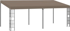 vidaXL Κιόσκι Επιτοίχιο Taupe 6 x 3 μ. Υφασμάτινο