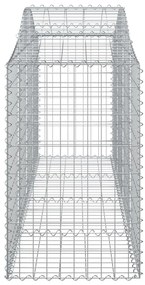 vidaXL Συρματοκιβώτια Τοξωτά 9 τεμ. 200x50x80/100 εκ. Γαλβαν. Ατσάλι