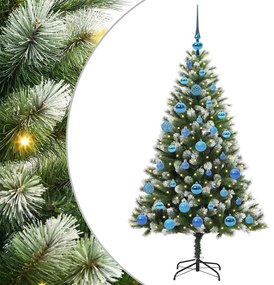 vidaXL Τεχνητό Δέντρο Χριστουγέννων με μέρη που αναδιπλώνονται και χιονάκι