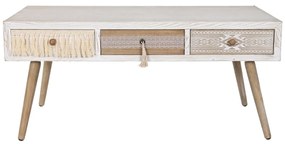 Τραπεζάκι Καφέ DKD Home Decor Έλατο βαμβάκι (110 x 60 x 50 cm)