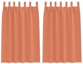 vidaXL Κουρτίνες συσκότισης 2 pcs Τερακότα 175 x 140 εκ. Πολυεστέρας