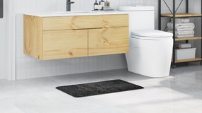 vidaXL Πατάκι Μπάνιου Ορθογώνιο Σκούρο Γκρι 50x80 εκ. Πολυπροπυλένιο Αντιολισθητικό