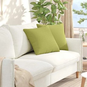 vidaXL Μαξιλάρι Καναπέ 2 pcs ύφασμα Ανοιχτό Πράσινο 45 x 45 cm