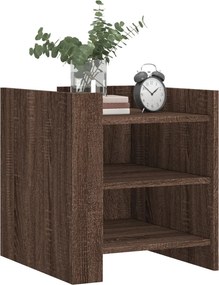 vidaXL Κομοδίνο Καφέ Δρυς 45x50x50 εκ. από Επεξεργασμένο Ξύλο