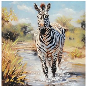 Πίνακας σε καμβά Zebrero Inart 100x3x100εκ