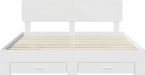 vidaXL Σκελετός Κρεβατιού Λευκό 180 x 200 cm Επεξεργασμένο Ξύλο