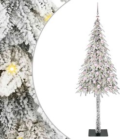 vidaXL Χριστουγεννιάτικο Δέντρο με 300 LED Λευκό 210 cm ΠΕ και Ατσάλι