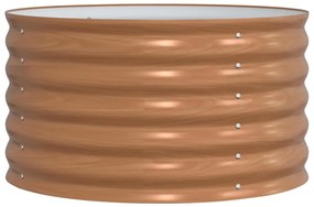 vidaXL Υπερυψωμένη Ζαρντινιέρα Καφέ 80 x 80 x 44 cm Ατσάλι