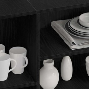 vidaXL Πλαϊνό γραφείο Μαύρη Οξυά 120 x 30 x 75 εκ Επεξεργασμένο ξύλο