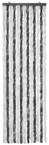 vidaXL Σήτα - Κουρτίνα Πόρτας Γκρι / Λευκό 56 x 185 εκ. από Σενίλ