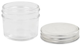 vidaXL Βάζα Μαρμελάδας 96 τεμ. 110 ml Γυάλινα με Ασημένια Καπάκια