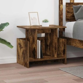 vidaXL Βάση TV Καπνιστό Δρύς 50 x 35 x 45 cm Επεξεργασμένο ξύλο