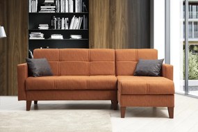 Corner Sofa-Bed Polya - Tile Red Tile Red