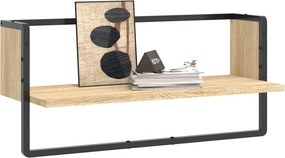 vidaXL Ράφι Τοίχου με Μπάρα Sonoma Δρυς 65x25x30 εκ.