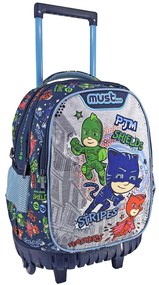 Σχολική Τσάντα Τρόλεϊ Δημοτικού (34x20x45) Must PJ Masks Anyone Can Be Hero 484276