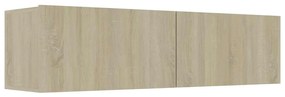 vidaXL Έπιπλο Τηλεόρασης Sonoma Δρυς 120x30x30 εκ. από Επεξ. Ξύλο