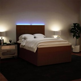 vidaXL Κρεβάτι Boxspring με Στρώμα Ροζ 160x200 εκ. Βελούδινο