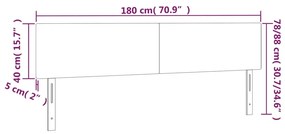 Κεφαλάρι Κρεβατιού LED Λευκό 180x5x78/88 εκ. Συνθετ. Δέρμα 3121435