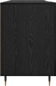vidaXL Γραφείο με ράφι Μαύρη δρυς 140 x 50 x 75 εκ. Επεξεργασμένο ξύλο