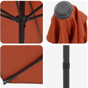 vidaXL Ομπρέλα Κήπου 200 x 300 cm Πολυεστέρας Ορθογώνιος Τερακότα