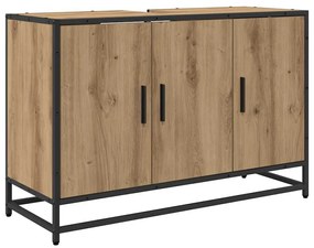 vidaXL Ντουλάπα Νιπτήρα Mπάνιου με ράφι artisan δρυς 90 x 33 x 60 εκ.