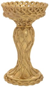Κηροπήγιο Polyresin Χρυσό 10,5x18εκ. iliadis 89726
