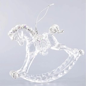 Χριστουγεννιάτικο Στολίδι Little Horse Κουνιστό 600-40771 12,3x10cm Clear