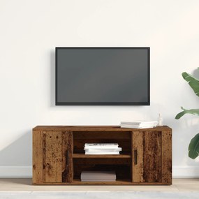 vidaXL Ντουλάπα τηλεόρασης από παλιό ξύλο 100x35x40 εκ. Κατασκευασμένο από MDF