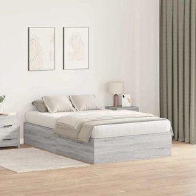 vidaXL Κρεβάτι Αποθήκευσης Γκρι Σονομα 120x200 εκ