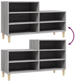 vidaXL Παπουτσοθήκη Γκρι Sonoma 102x36x60 εκ. από Επεξεργασμένο Ξύλο