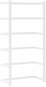 vidaXL Βάση για Πετσέτες Επιτοίχια Λευκή 24 x 12 x 48 εκ. Ατσάλινη