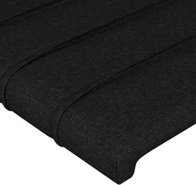 vidaXL Κεφαλάρι Μαύρο 144x5x118/128 εκ. Ύφασμα
