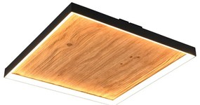 Φωτιστικό Οροφής - Πλαφονιέρα Kalea 655510130 41W 4800lm 3000K 45x45x6,6cm Black-Natural Trio Lighting