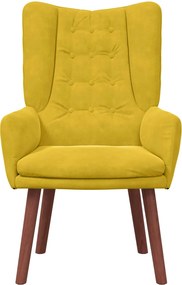 vidaXL Πολυθρόνα Κίτρινο 63 x 67 x 94 εκ. Βελούδο