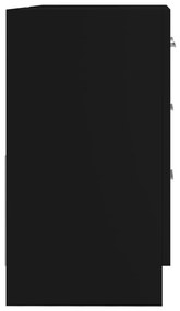 Ντουλάπι Νιπτήρα Μαύρο 63x30x54 εκ. Μοριοσανίδα - Μαύρο