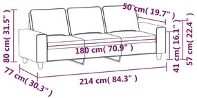 ΚΑΝΑΠΕΣ ΤΡΙΘΕΣΙΟΣ TAUPE 180 ΕΚ. ΥΦΑΣΜΑΤΙΝΟΣ 359406