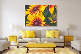 Εικόνα μαγικών δίχρωμων λουλουδιών - 60x40