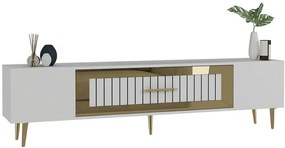 Έπιπλο Τηλεόρασης Dekolp 475OLV3006 150x29,6x48,2cm White-Gold