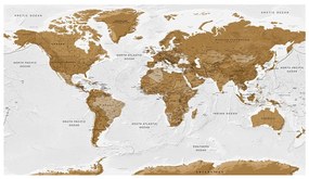 Ταπετσαρία XXL - World Map: White Oceans II 500x280