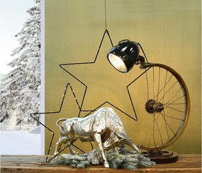 EXTREME INTERIOR DESIGN LAMP CYCLE ANTIQUE BROWN GOLD H.64CM 84051