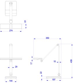 Φωτιστικό Γραφείου LED Blain Pro Μαύρο Ματ ABS 35x43,9Yεκ.