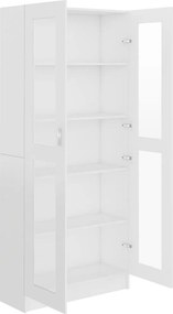 vidaXL Βιτρίνα Λευκή 82,5 x 30,5 x 185 εκ. Επεξ. Ξύλο