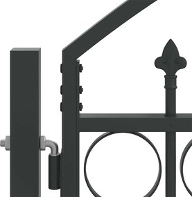 vidaXL Πύλη Φράχτη ASSEN 301 x 200 εκ. Ατσάλι Γκρι Κλειδώσιμο