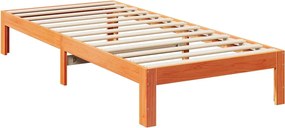 vidaXL Σκελετός Κρεβ. Χωρίς Στρώμα Καφέ Κεριού 90x200 εκ Μασίφ Πεύκο