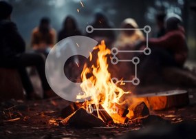 Intra Συλλεκτικό Ξύλινο Παζλ Plywood 4mm - Συγκέντρωση φωτιάς στο δάσος Σε Ξύλινο Κουτί - Διαστάσεις: 10x10 cm – 25 κομμάτια